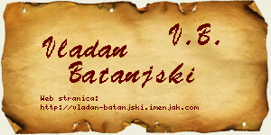 Vladan Batanjski vizit kartica